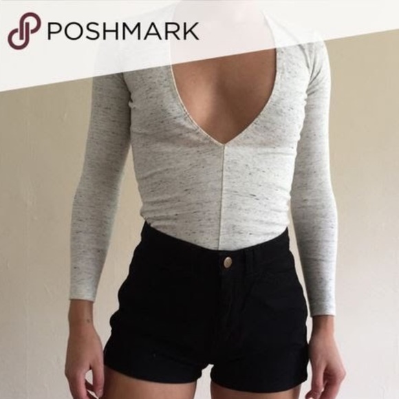 American Apparel Tops - American Apparel marled print grey / off white top